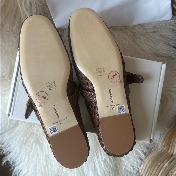 Larroude Verona Macrame Flats in Burnt Umber Size 10 💋 (fits like 10.5) - Picture 9 of 16